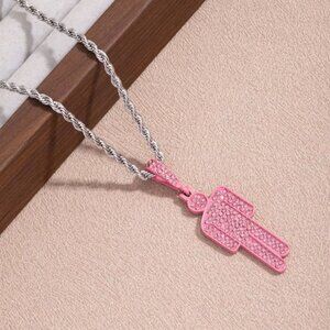 Billie Eilish Necklace - Pink Blohsh Necklace - Concert Necklace - Music - Y2K